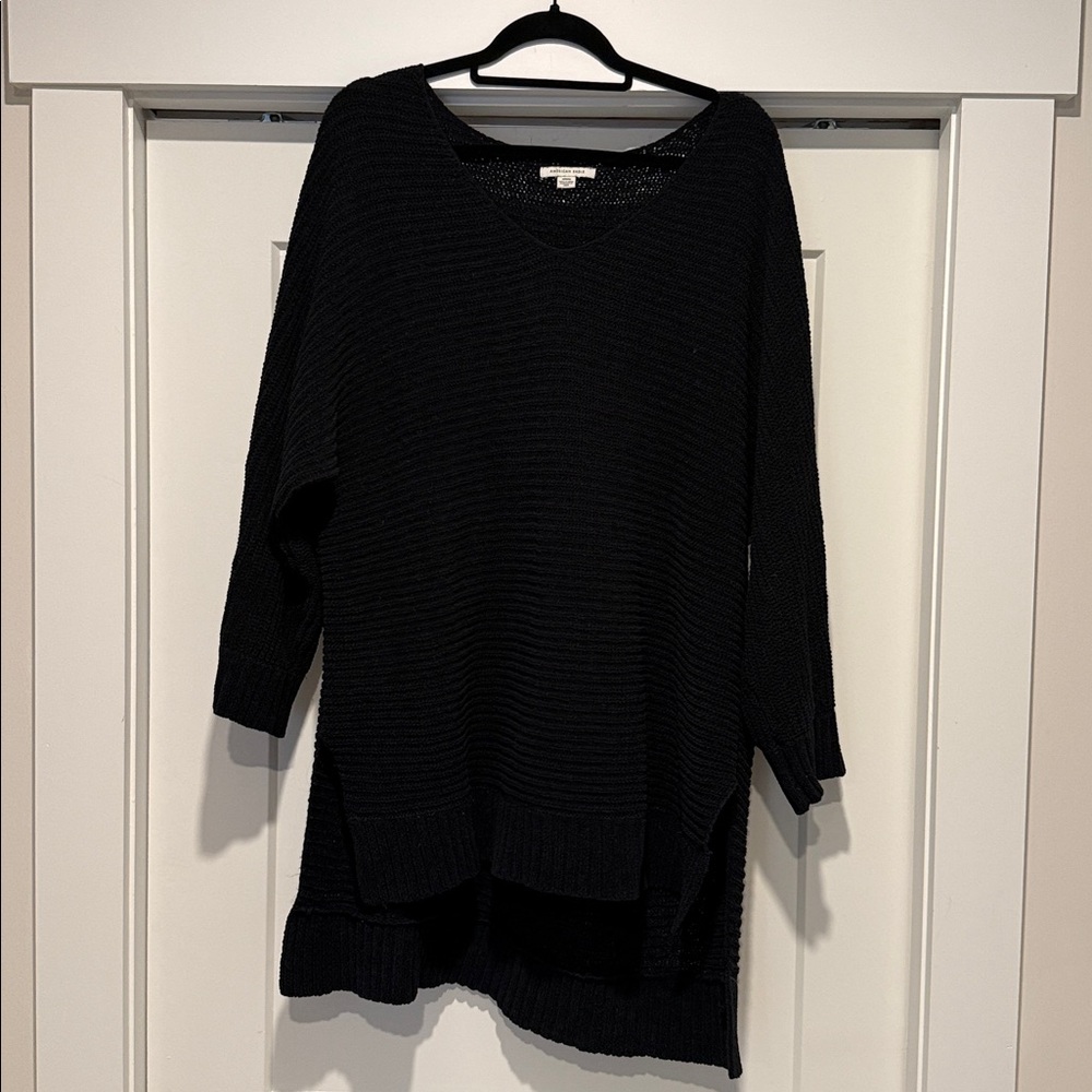 American Eagle Black Chenille Sweater